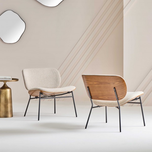 Fauteuil écru SERGE